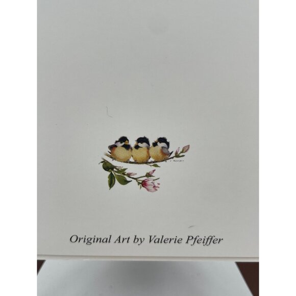 Valerie Pfeiffer Original Art "Thank You" Card With Birds & Flowers - Picture 3 of 3